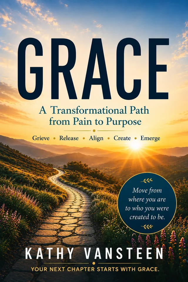 Cover of Kathy VanSteen's book, Grace — A Transformational Path from Pain to Purpose.